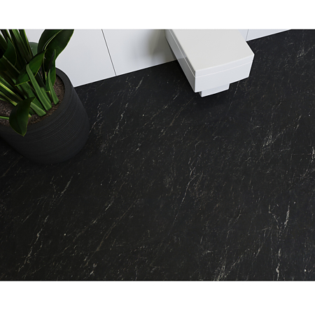 Pardoseala SPC 5 mm Korner SPeCtra Floor Obsidian 03F, clasa de trafic 34, rezistenta la apa, decor piatra, negru, 1205 x 606 mm