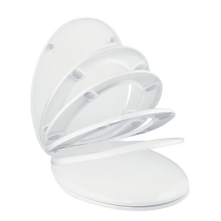 Capac Wc Wirquin  Termodur declipsabil, antibacterian, duroplast, alb, 43-44,2 x 38 cm
