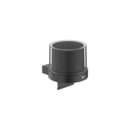 Dispenser de sapun Roca, metal, negru mat, 240 ml