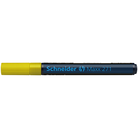 Marker permanent Schneider, varf rotund, 2 mm, cu vopsea galbena Marker permanent Schneider, varf rotund, 2 mm, cu vopsea galbena