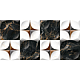 Faianta bucatarie rectificata glazurata 1145 HL1, alb-negru, lucios, aspect de marmura, 60 x 30 cm