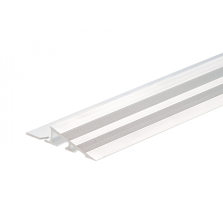 Profil rampa pentru pardoseli cu diferenta de nivel, aluminiu, prindere cu adeziv, argintiu uni, 250 cm