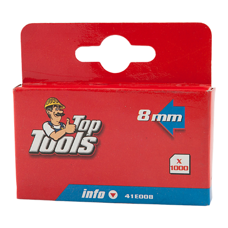 Capse Topex, pentru tapiterie, de tip J, 8 mm, 1000 bucati