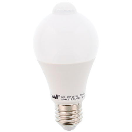 Bec LED cu senzor de miscare, 12W, E27, A60, lumina rece
