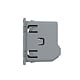 Modul intrerupator simplu tactil cap scara Livolo VL-FC1S-2G, gri, 45 x 45 x 37 mm