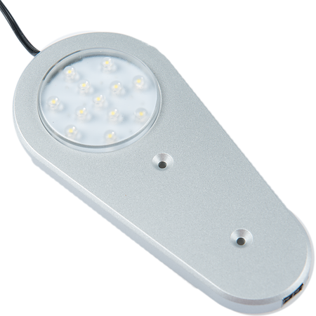 Lampa ovala cu senzor si LED alb rece