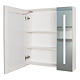 Oglinda cu dulap baie Badenmob LED Edge, PAL, alb, 60 x 15 x 68 cm