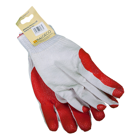 Manusi de protectie Redwing HS-04-007, tricot + latex, marime universala, alb/rosu