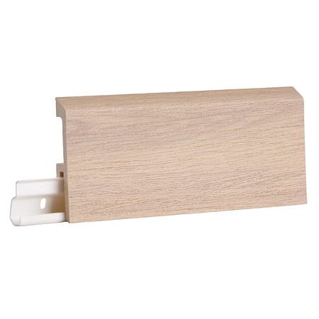 Plinta pardoseala Duflex Classical Oak 908, polimer flexibil, rezistenta la apa, decor lemn, 2000 x 80 x 18 mm