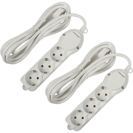 Prelungitor Lohuis cu 3 prize, contact de protectie, 1.5 m, 3500W, IP20, alb Prelungitor Lohuis cu 3 prize, contact de protectie, 1.5 m, 3500W, IP20, alb