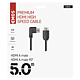 Cablu HDMI/Ethernet de mare viteza Emos, tata 90°- tata drept, 5 m