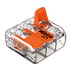 Conector imbinare cu parghii Wago Push Wire 221-413, pentru conductori unifilari, 3 x 6 mmp, 32 A, transparent, 8 bucati