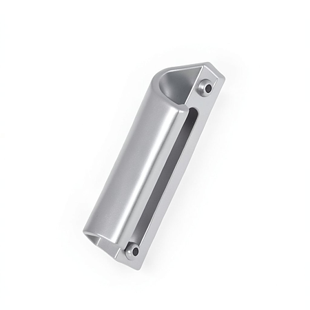 Maner pentru usa de balcon, tip scoica, aluminiu, argintiu
