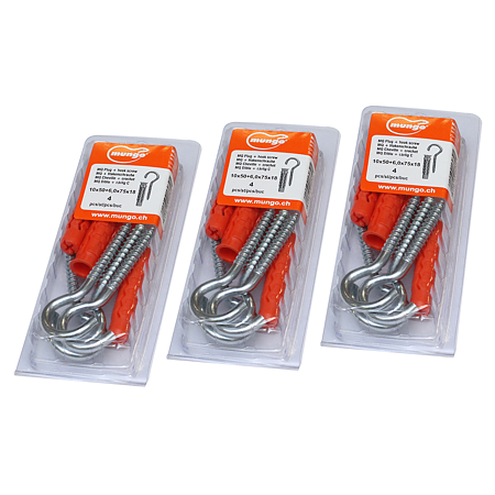 Diblu MQ, 10 x 50 mm, cu carlig tip C, 6 x 75 mm, 4 BUC Diblu MQ, 10 x 50 mm, cu carlig tip C, 6 x 75 mm, 4 BUC