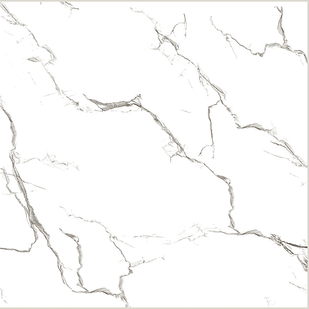 Gresie interior alb Lucinda White, glazurata, finisaj lucios, patrata, grosime 9 mm, 60 x 60 cm