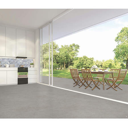 Gresie exterior/interior portelanata rectificata Cesarom Therme, gri, clasa de aderanta R11, PEI 4, 9 mm, 60 x 60 cm