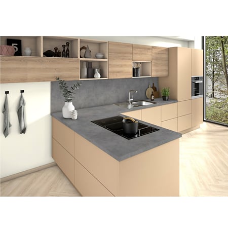Blat bucatarie Egger F186 ST9, mat, Beton gri deschis, 4100 x 600 x 38 mm