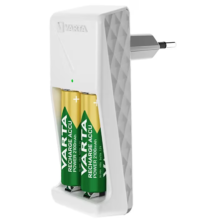 Incarcator acumulatori Varta 57656, 2100 mAh, cu 2 acumulatori Ni-Mh, R3 R6