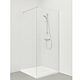Perete fix dus / walk in Sanotechnik Sanoflex Young Crom MF120, sticla 6 mm clara,  115-117 x 195 cm