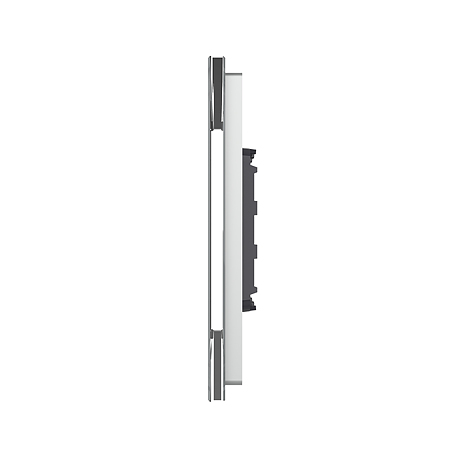 Panou intrerupator simplu + dublu Livolo VL-P701/01-4I, sticla securizata, argintiu
