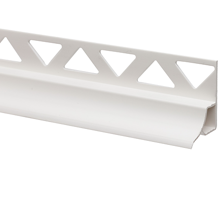 Profil colt pentru cada Profilplast din PVC moale, alb 101, 8 mm