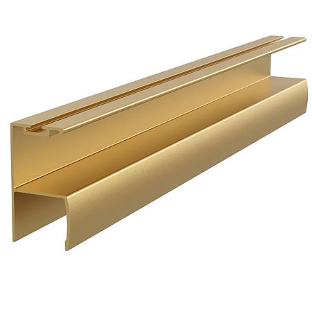 Profil maner Y cu perie, aluminiu, auriu mat, 2.5 m