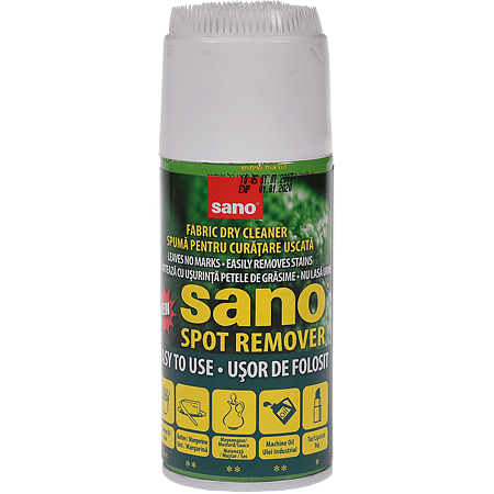 Solutie spray pentru indepartarea petelor, Sano Spot remover, cu perie, 170 ml