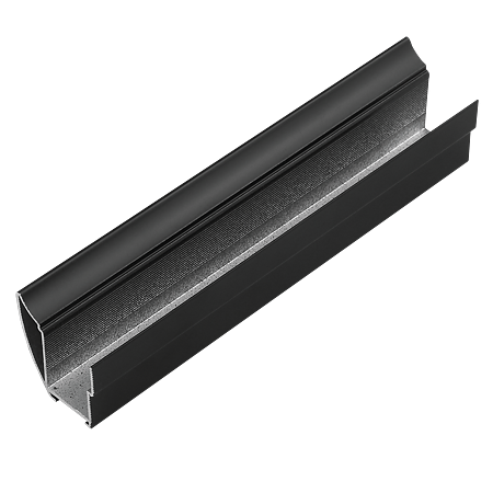 Profilul maner Multiomega Eco, aluminiu, negru lucios, 2.7 m