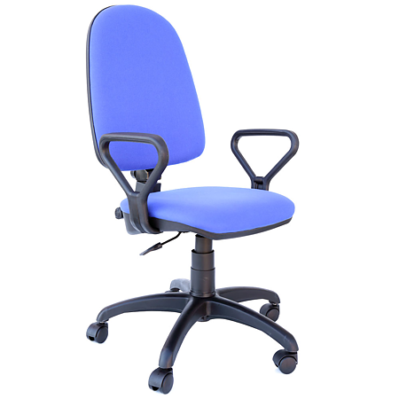Scaun birou ergonomic Confort LX, cu brate, reglabil, stofa A20, albastru-negru