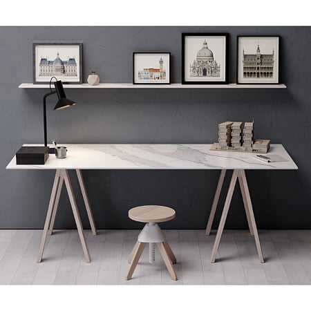 Blat masa bucatarie Kronospan Global Design K551 SU, mat, Calacatta Olympus, 4100 x 635 x 38 mm