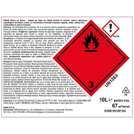 Email Oskar Direct pe beton, alb, interior/exterior, 10 l 