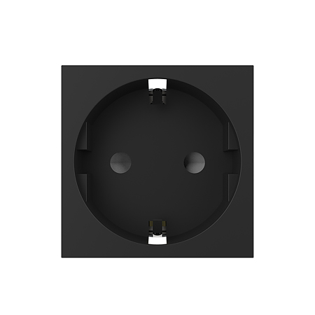 Modul priza Schuko Livolo VL-FCTC16A- 2BP,  montaj ingropat, negru, 45 x 45 x 32 mm
