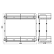 Cos cromat cu prindere laterala,  metal, crom, 220 x 450 x 460 mm