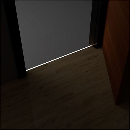 Profil de trecere cu banda LED.822.10.PKR2, fara diferenta de nivel, aluminiu, incorporabil, lucios, 28 x 2700 mm