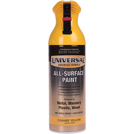 Vopsea spray universala Rust-Oleum, galben, lucios, interior/exterior, 400 ml