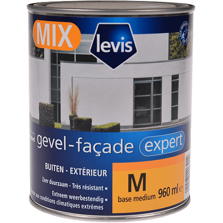 Vopsea acrilica de baza Levis Gevel Expert Mix , base medium, 960 ml