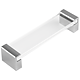 Maner 8171 transparent, 96 mm, cu terminatii crom