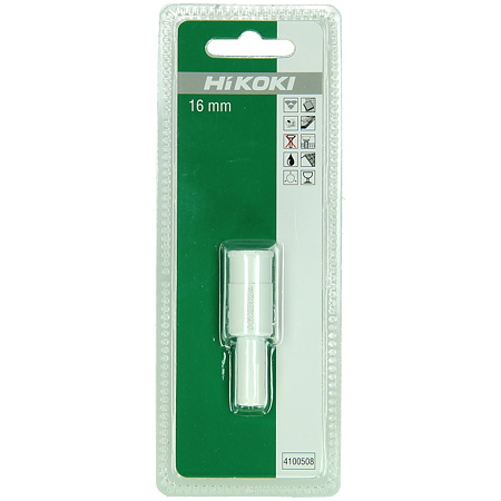 Carota diamantata Hikoki, pentru placi ceramice, 16 mm diametru, prindere 10 mm, rotund Carota diamantata Hikoki, pentru placi ceramice, 16 mm diametru, prindere 10 mm, rotund