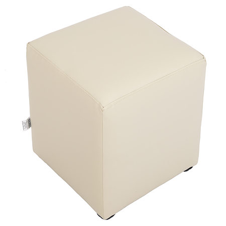 Taburet Cube, tapiterie piele ecologica, crem IP21834, 45x37x37 cm