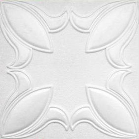 Plafon decorativ Decosa Istanbul, polistiren expandat, alb, clasic, 50 x 50 cm, 15 mm