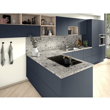 Blat bucatarie Egger F021 ST75, mat, Terrazzo Triestino gri, 4100