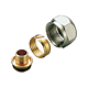 Racord compresie pentru teava PEX/Multistrat Waterblock-GN Tiemme, alama nichelata, Filet Interior-compresie 16 x 2 mm, 3/4"