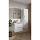 Set mobilier baie Cersanit Tirso, PAL, masca + lavoar, alb, 59.4 x 57.2 x 44.6 cm