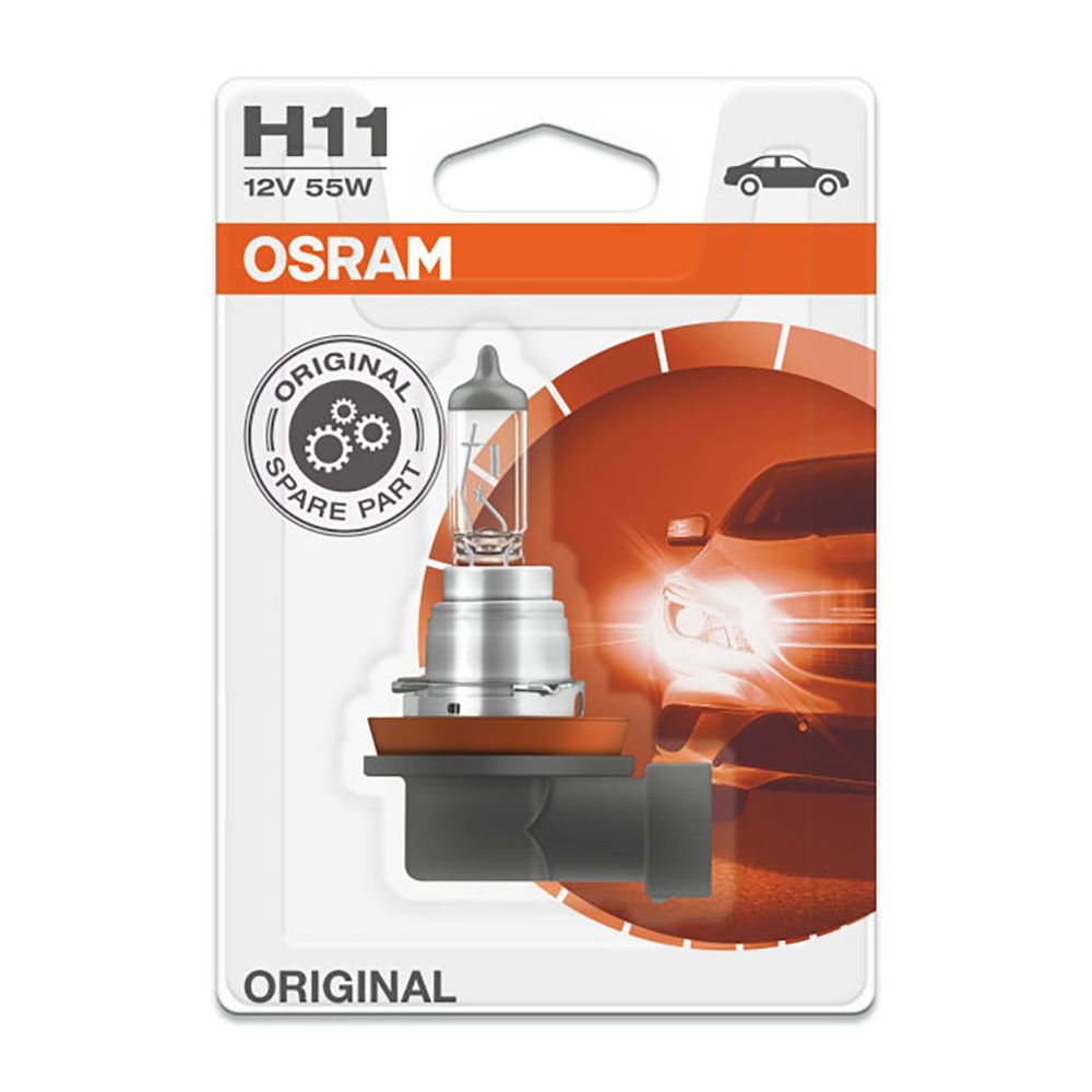 Bec auto far halogen Osram H11 PGJ19-02 STANDARD BL1, 55 W, 12 V