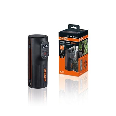 Compresor auto Osram TYREinflate 2000, digital, baterie 5200mAh, powerbank, 3.7 V, 14.5 cm