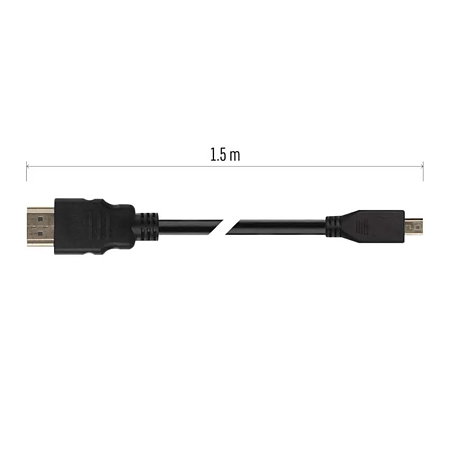 Cablu HDMI/Ethernet de mare viteza Emos, tata A - tata D, 1.5 m