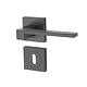 Set maner cu rozeta Falcon Yale, aliaj zinc, negru mat, 65 mm