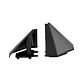 Set colturi exterioare profil inaltator blat de bucatarie, plastic, negru, 2 bucati