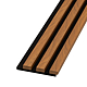 Panou riflaj acustic 171 teck, MDF, suport feltru 8 mm, interior, 2600 x 144 x 20 mm