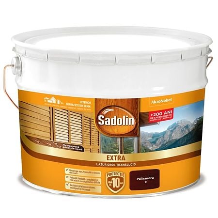 Lazura pentru lemn, Sadolin Extra, exterior, palisandru, 10 l